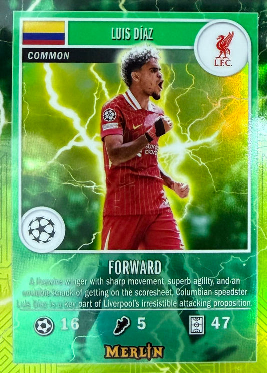 Luis Diaz Merlin's Gamers Lightning Green Common SP