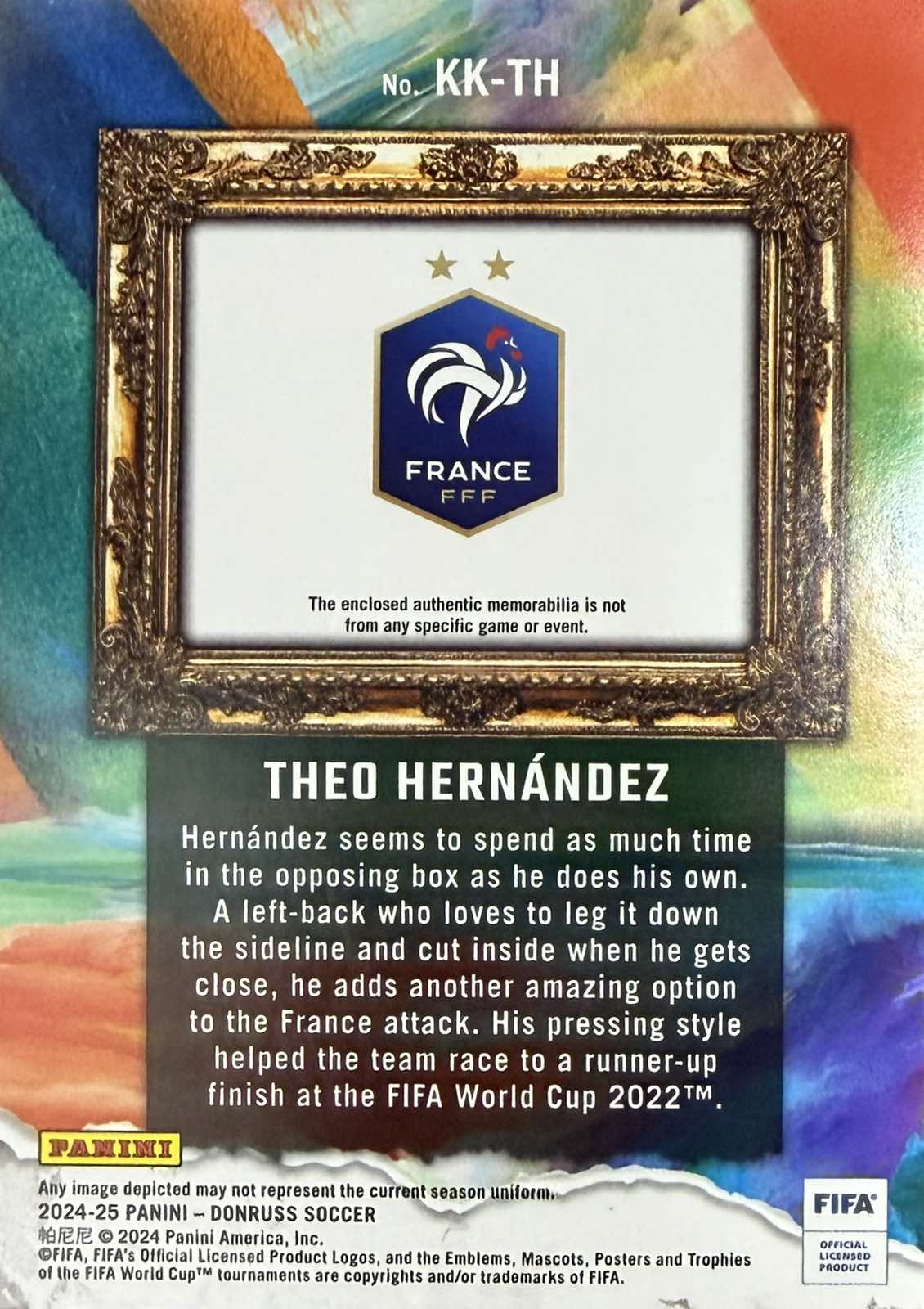 Theo Hernandez Patch Panini Donruss