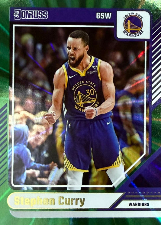 Stephen Curry Green Laser Panini Donruss