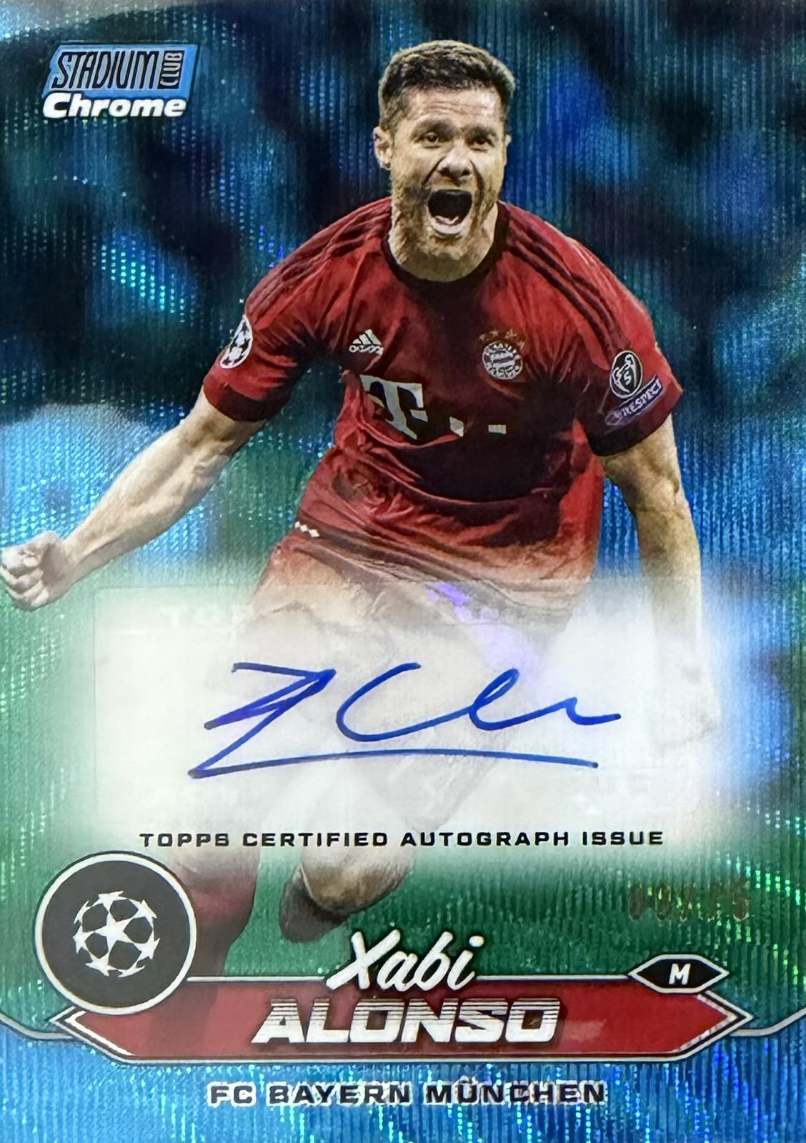 Xabi Alonso Autograph Numbered /75 Topps Stadium Club Chrome