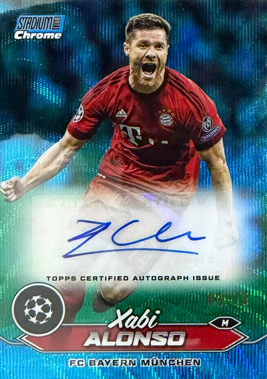 Xabi Alonso Autograph Numbered /75 Topps Stadium Club Chrome