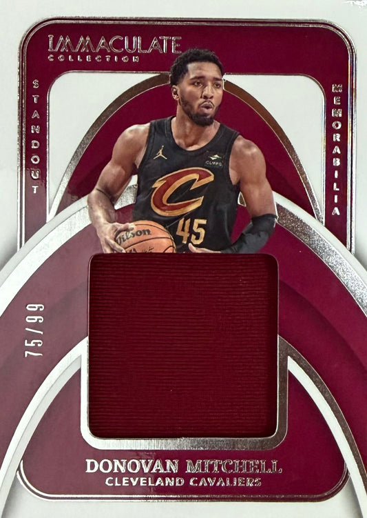 Donovan Mitchell Game-Worn Patch Numbered /99 Immaculate