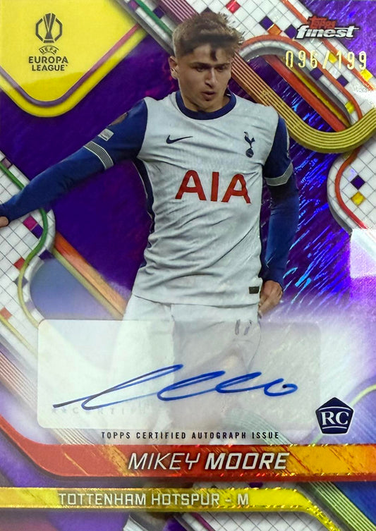 Mikey Moore Rookie Autograph Numbered /199 Topps Finest