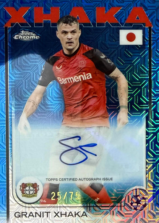 Granit Xhaka Autograph Numbered /75 Topps Chrome