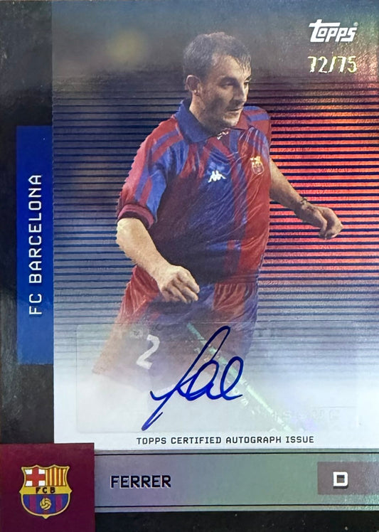 Albert Ferrer Autograph Numbered /75 Barcelona Team Set