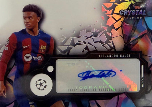 Alejandro Balde Autograph Topps Crystal Premium