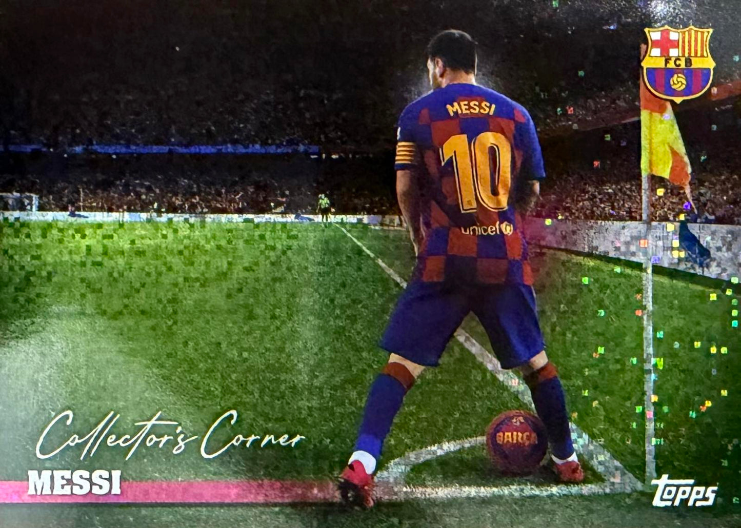 Lionel Messi Static Parallel Collector's Corner Topps Barcelona Team Set