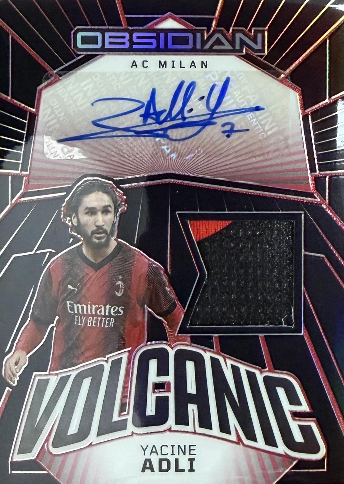 Yacine Adli Patch Autograph Numbered /25 Panini Obsidian