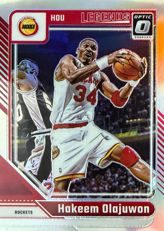 Hakeem Olajuwon Silver Donruss Optic Legends