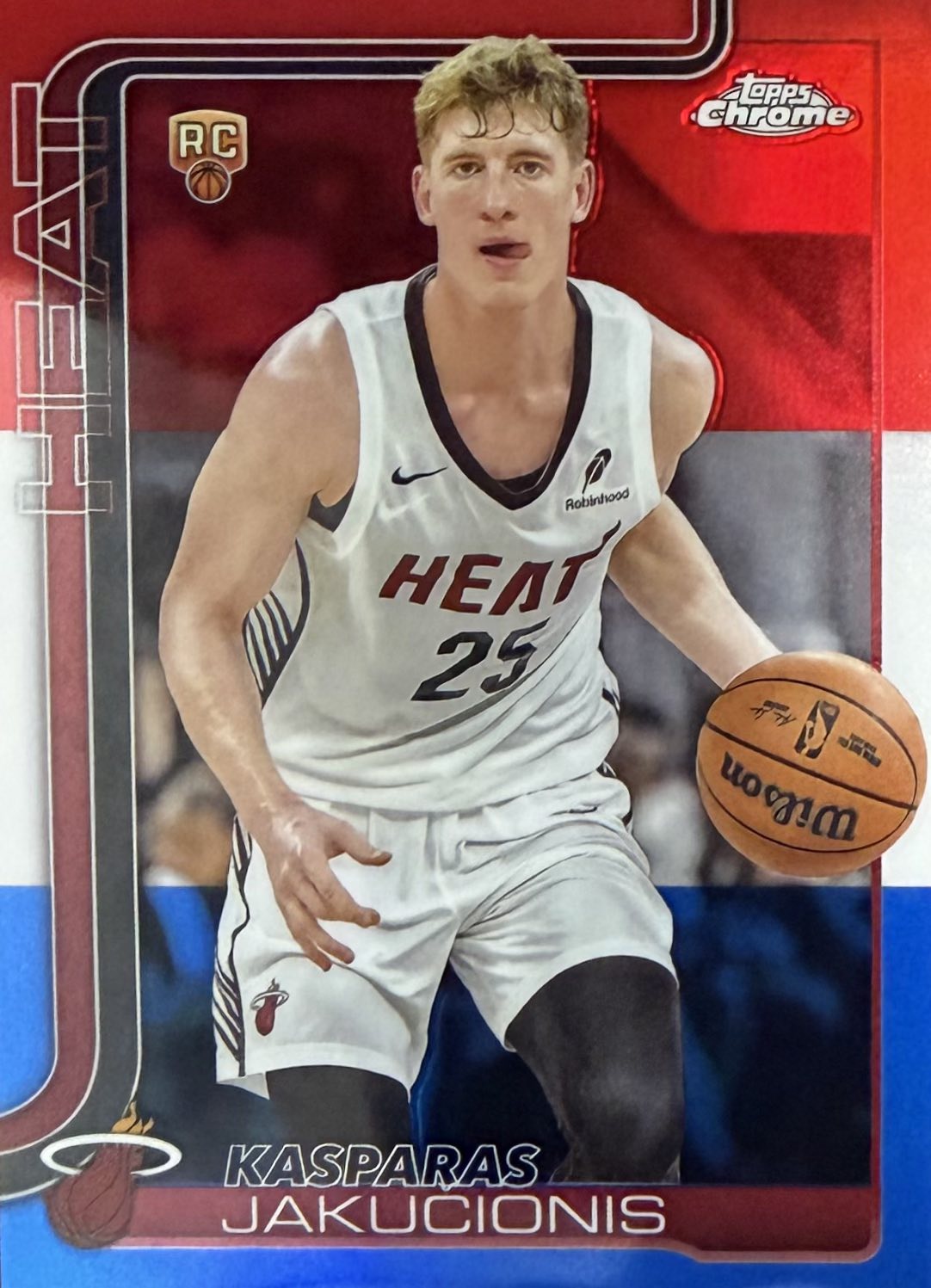 Kasparas Jakucionis R/W/B Rookie Topps Chrome
