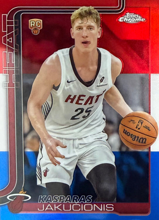 Kasparas Jakucionis R/W/B Rookie Topps Chrome