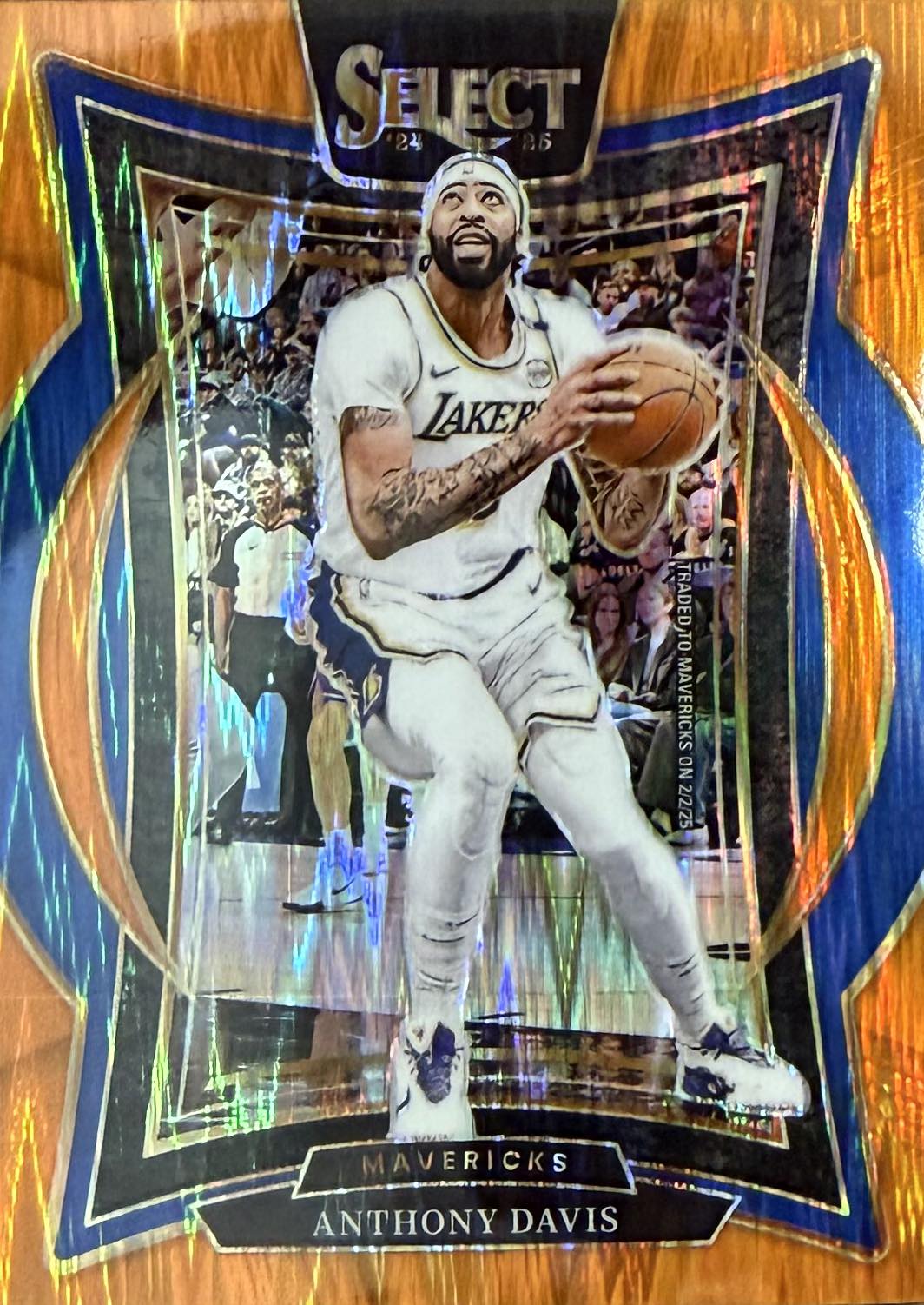 Anthony Davis Orange Flash Prizm Panini Select