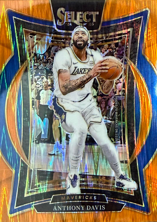 Anthony Davis Orange Flash Prizm Panini Select