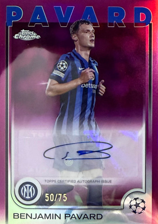 Benjamin Pavard Autograph Numbered /75 Topps Chrome