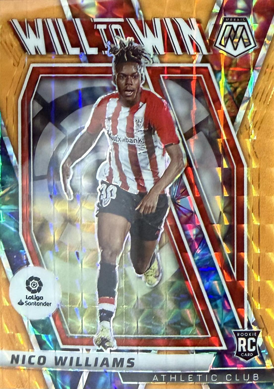 Nico Williams Rookie Will To Win Numbered /25 Panini Mosaic La Liga