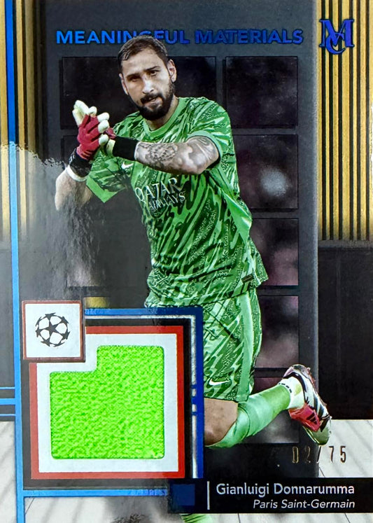 Gianluigi Donnarumma Match-Worn Patch Numbered /75 Topps Museum