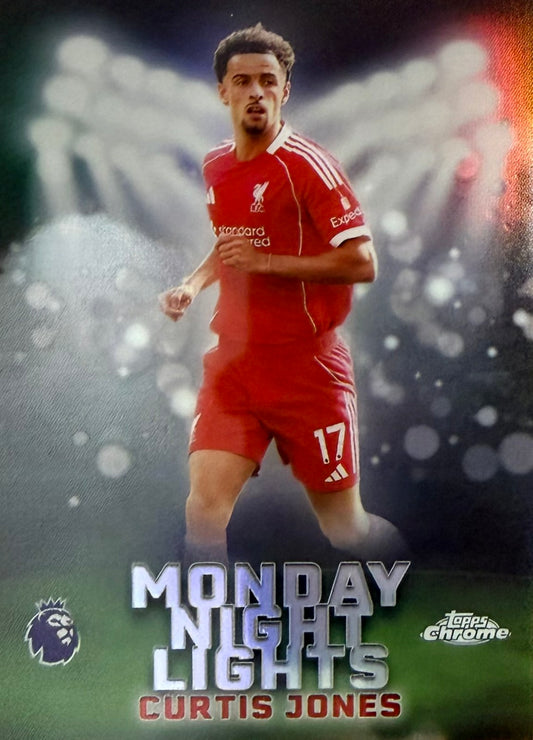 Curtis Jones Monday Night Lights Topps Chrome EPL
