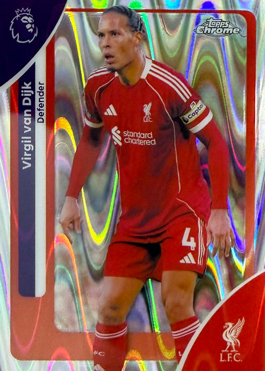 Virgil Van Dijk Raywave Topps Chrome EPL