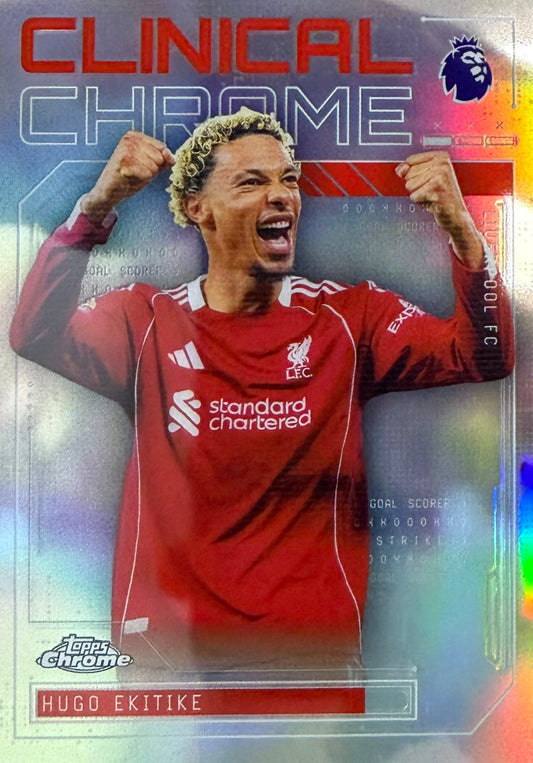 Hugo Ekitike Clinical Chrome Topps Chrome EPL