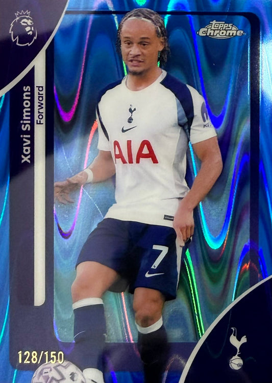 Xavi Simons Numbered /150 Topps Chrome EPL