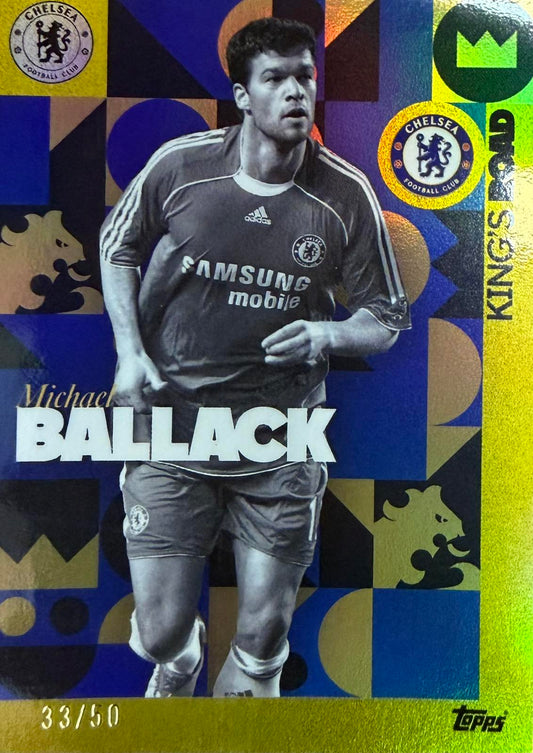 Michael Ballack Numbered /50 Topps Chelsea Team Set