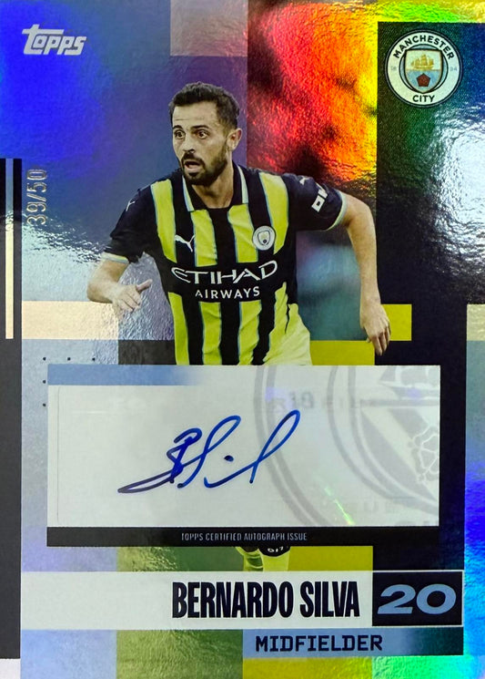 Bernardo Silva Autograph Numbered /50 Manchester City Team Set