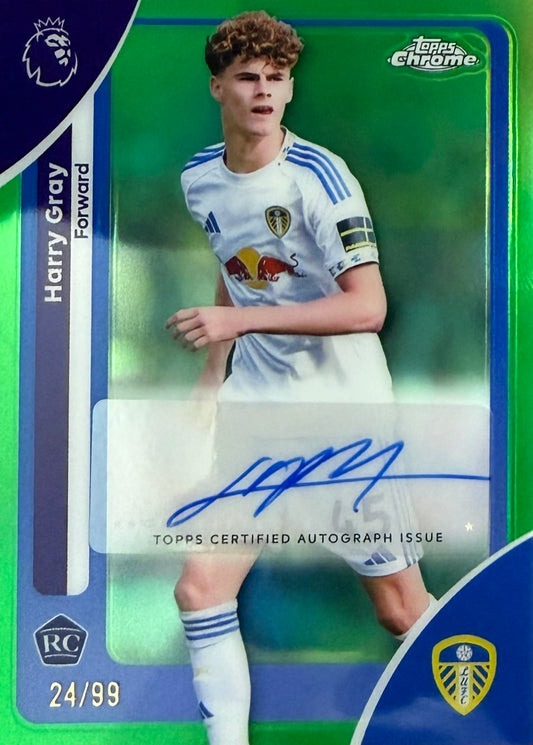 Harry Gray Rookie Autograph Numbered /99 Topps Chrome EPL