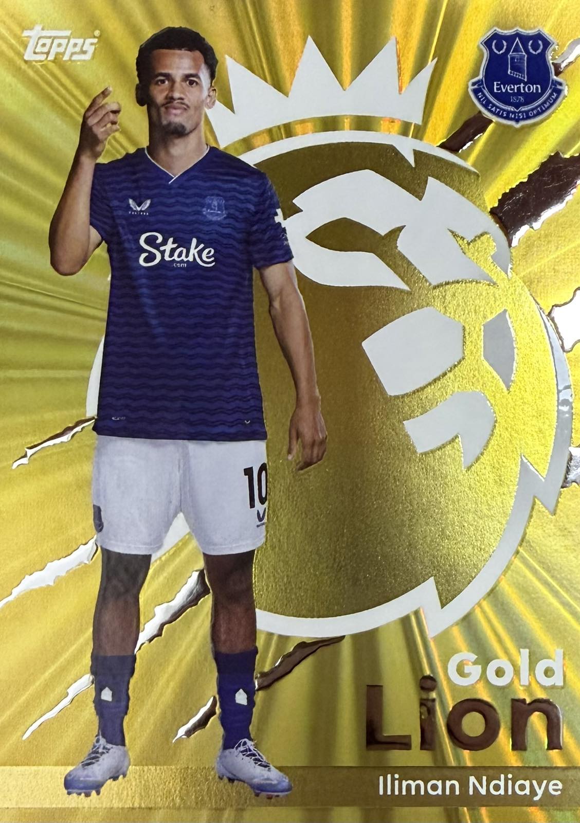 Iliman Ndiaye Gold Lion Topps Premier League