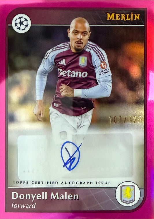 Donyell Malen Autograph Numbered /125 Topps Merlin