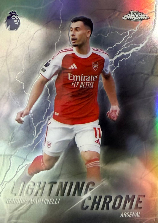 Gabriel Martinelli Lightning Chrome Topps Chrome EPL