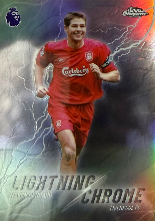 Steven Gerrard Lightning Chrome Topps Chrome EPL