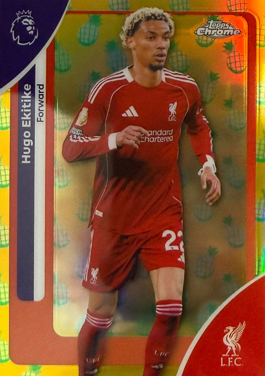 Hugo Ekitike Pineapple Parallel Topps Chrome EPL
