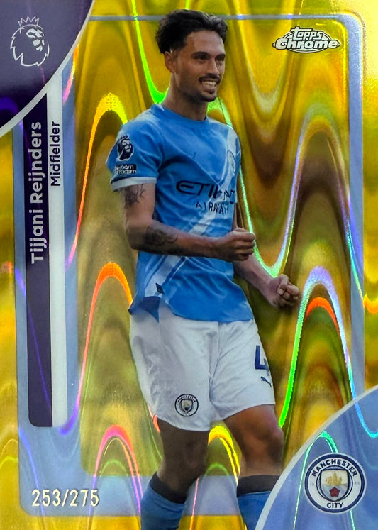 Tijjani Reijnders Numbered /275 Topps Chrome EPL
