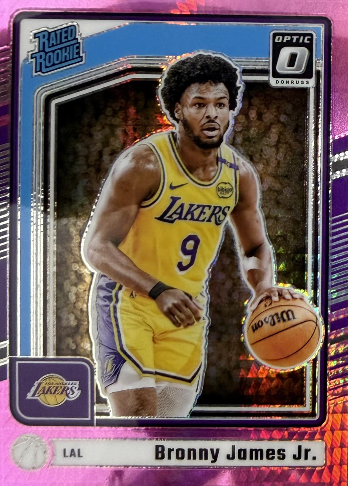 Bronny James Jr. Pink Hyper Rated Rookie Donruss Optic