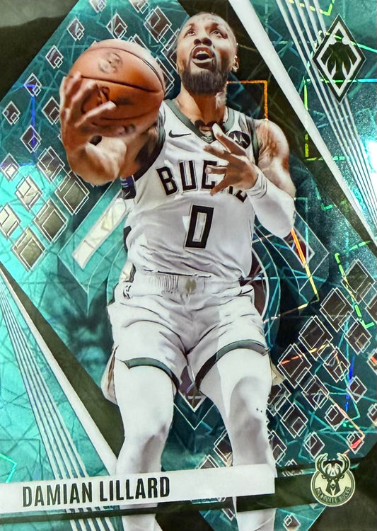 Damian Lillard Teal Laser Panini Phoenix