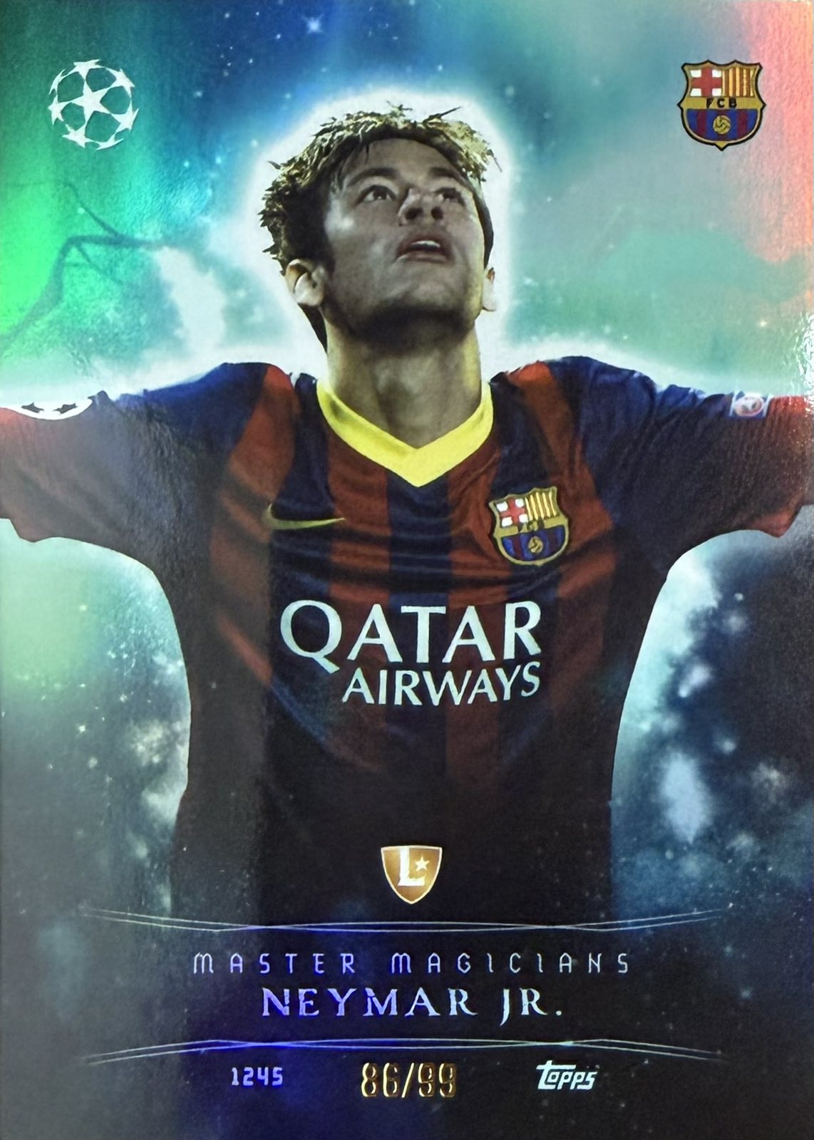 Neymar Jr. Numbered /99 Topps Total Football