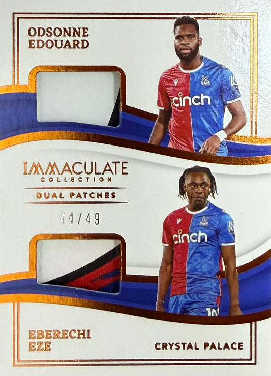 Eberechi Eze / Odsonne Edouard Double Patch Numbered /49 Panini Immaculate