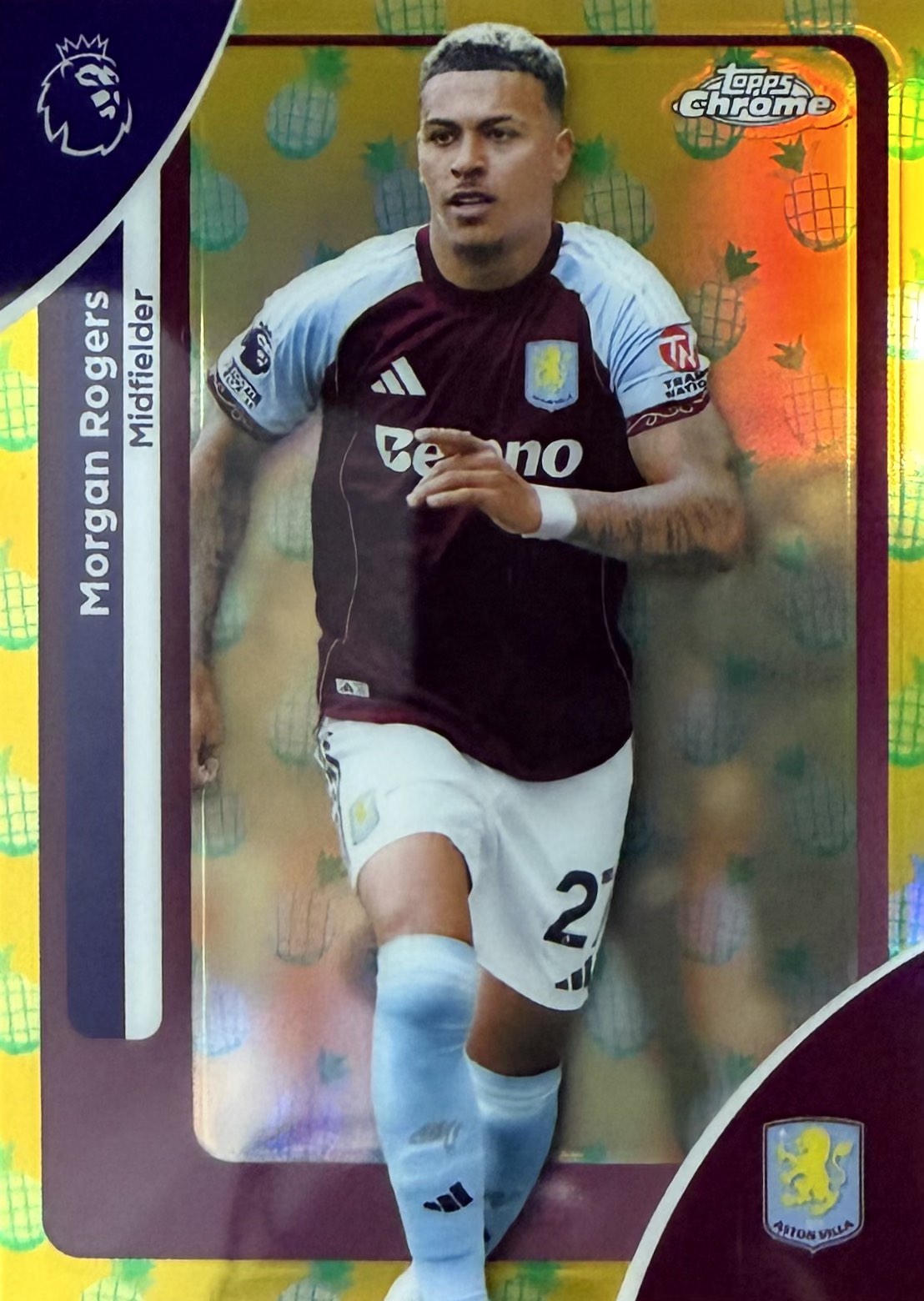 Morgan Rogers Pineapple Parallel Topps Chrome EPL