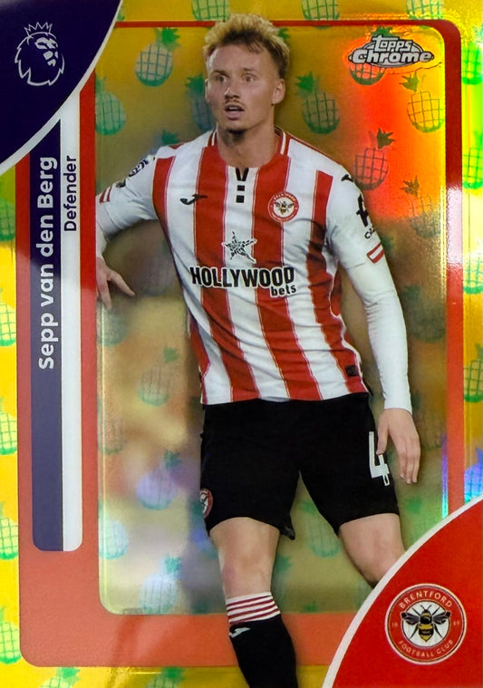 Sepp van den Berg Pineapple Parallel Topps Chrome EPL