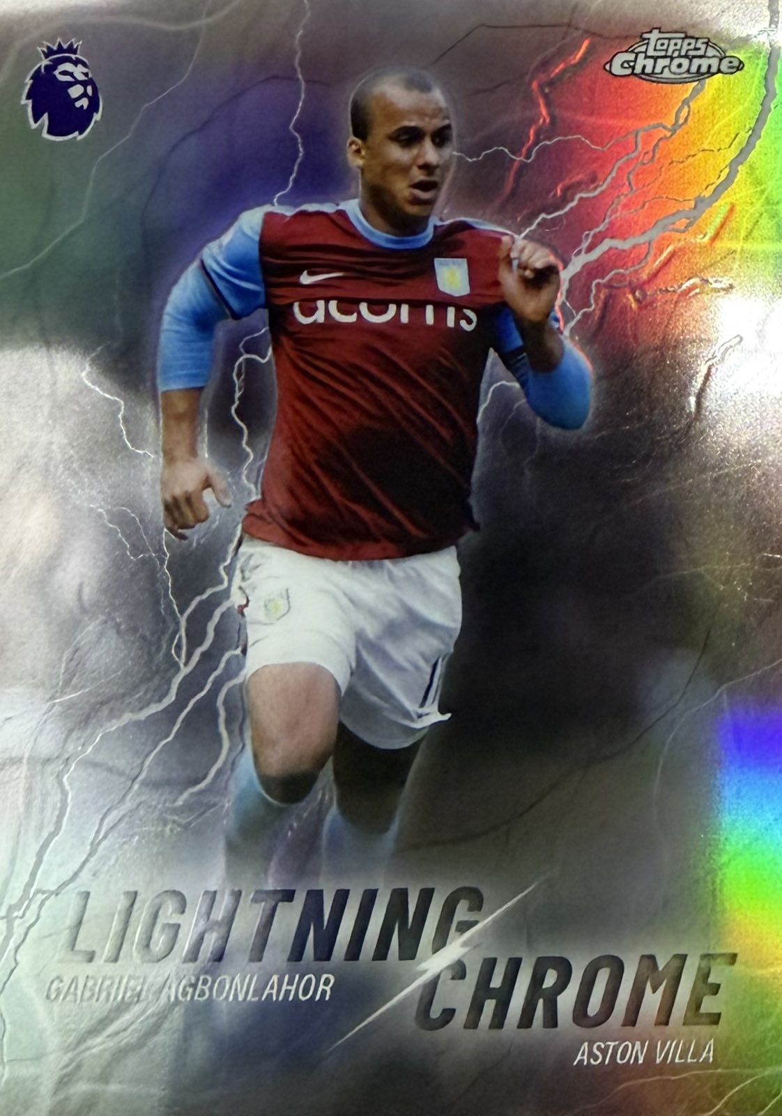 Gabriel Agbonlahor Lightning Chrome Topps Chrome EPL