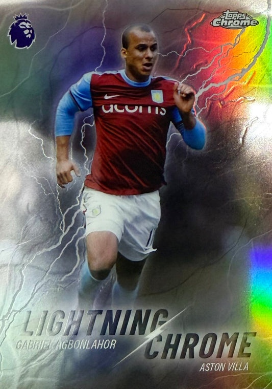 Gabriel Agbonlahor Lightning Chrome Topps Chrome EPL