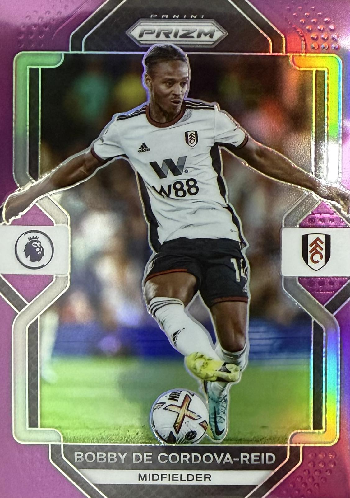 Bobby De Cordova-Reid Numbered /49 Panini Prizm EPL