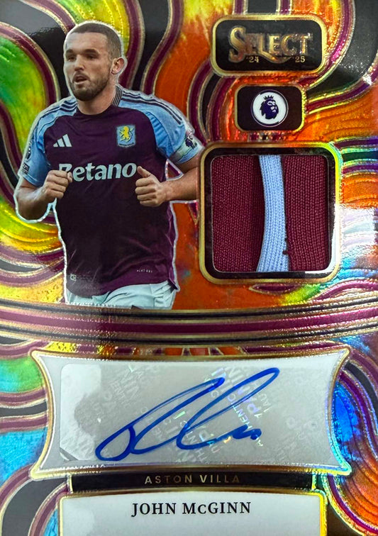 John McGinn Patch Autograph Numbered /10 Panini Select EPL 2024-25