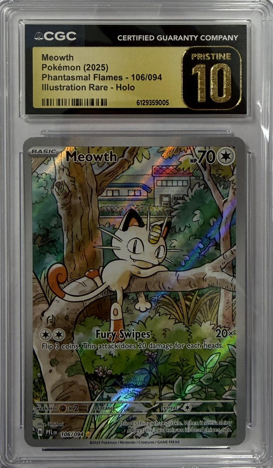 Meowth (PFL 106)(GRADED)(CGC)