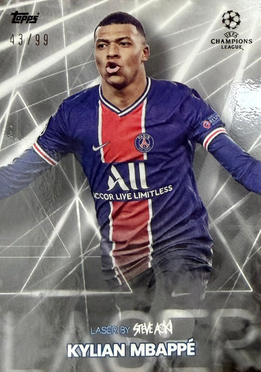 Kylian Mbappe Numbered /99 Topps Steve Aoki