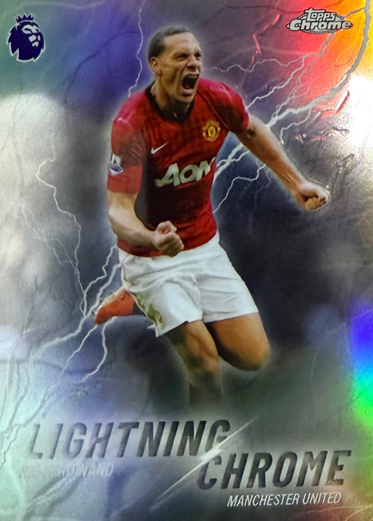 Rio Ferdinand Lightning Chrome Topps Chrome EPL