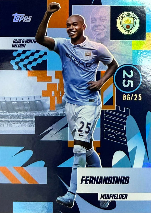 Fernandinho Numbered /25 Manchester City Team Set