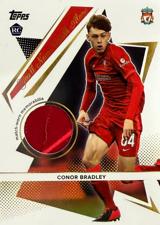 Conor Bradley Match-Worn Rookie Patch Team Set