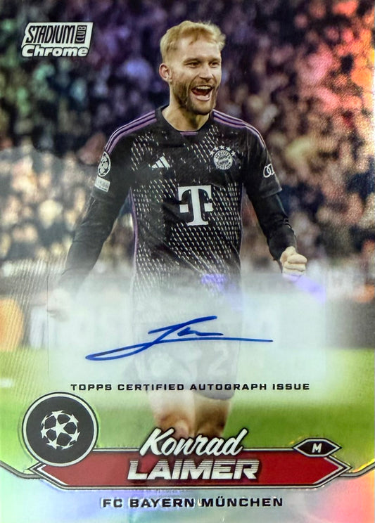 Konrad Laimer Autograph Topps Stadium Club Chrome