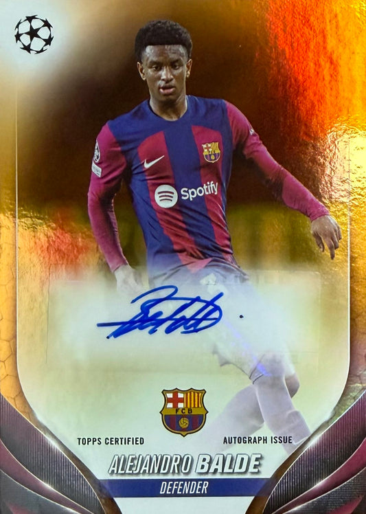 Alejandro Balde Autograph Numbered /25 Topps Flagship UCC